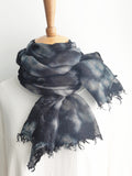 Momentlover Vintage Tie-Dyed Fringed Scarf