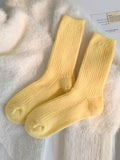 momentlover Solid Color Elasticity Socks