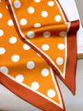 Momentlover Vintage Polka-Dot Printed Hair Band& Silk Scarf