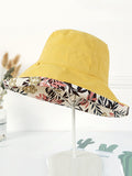 Momentlover Original Solid&Printing Reversible Foldable Sun-Protection Bucket Hat