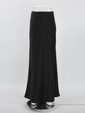 Momentlover Solid Color High Waisted Skirts Bottoms