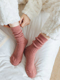 momentlover Solid Color Elasticity Socks