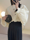Momentlover Solid Color Elasticity Loose Batwing Sleeves Round-Neck Blouses&Shirts Tops