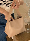 Momentlover Split-Joint Solid Color Handbags Bags