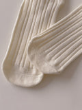 momentlover Wood Ear Lace Pleated Socks