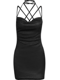 - Sexy black bodycon dress  GEU741