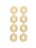Momentlover Solid Color Hollow Geometric Drop Earrings