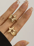 Normcore Adjustable Hollow Star Shape Rings Accessories