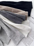 momentlover Casual Solid Color Stockings Accessories