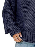 Momentlover Turtleneck Dropped Shoulder Sweater