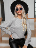 Momentlover Round Neck Drop Shoulder Sweater