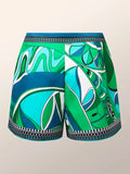 momentlover Bohemia Loose Printed Cover-Up + Shorts Two Pieces Set