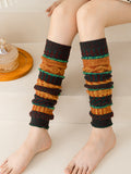 momentlover Casual Keep Warm Contrast Color Leg Warmers Accessories
