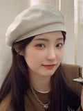 Momentlover Casual Simple Woolen 5 Colors Beret Hat