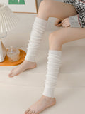 momentlover Casual Keep Warm Solid Color Leg Warmers Accessories