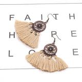 Scalloped fringed earrings