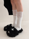 momentlover Leisure Fashion Split-Joint Lace Socks Accessories