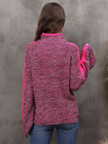Momentlover Heathered Turtleneck Long Sleeve Sweater