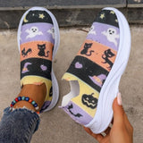 themeisles - Purple Casual Sportswear Daily Patchwork Printing Round Comfortable Out Door Shoes