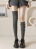momentlover Wool Solid Color Leg Warmers Accessories