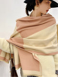 Momentlover Original Warm Letter Print Shawl&Scarf