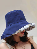 Momentlover Original Solid&Printing Reversible Foldable Sun-Protection Bucket Hat