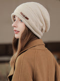 Momentlover Keep Warm Buckle Knitted Hats