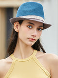 Momentlover Woven Contrast Color Sun-Protection Hats&Caps