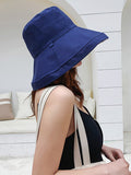 Momentlover Original Solid&Printing Reversible Foldable Sun-Protection Bucket Hat