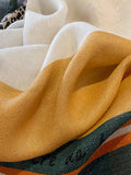 Momentlover Vintage Ramie Cotton Leopard Printed Scarf