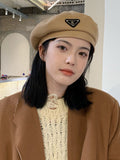 Momentlover 3 Colors Vintage Solid Color Woolen Beret Hat