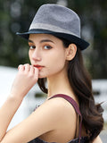 Momentlover Woven Contrast Color Sun-Protection Hats&Caps