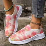 themeisles - Pink Casual Sportswear Daily Patchwork Tie-dye Round Mesh Breathable Comfortable Out Door Shoes