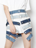 Momentlover Stylish Selection Irregularity High-Waisted Hollow Skirts Bottoms