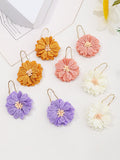 Momentlover Flower Shape Drop Earrings