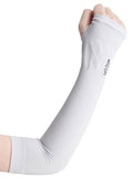 momentlover Ice Silk Sun Protection Solid Color Sleevelet