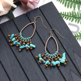 Fashion turquoise tassel earrings