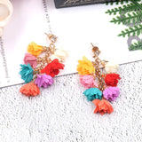Multilayer tassel earrings