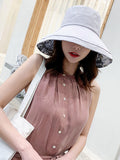 Momentlover Original Solid&Printing Reversible Foldable Sun-Protection Bucket Hat