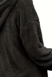 Momentlover Half Zip Dropped Shoulder Oversized Hoodie