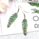 Fashion retro alloy leaf earrings
