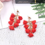 Multilayer tassel earrings