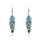 Fashion retro alloy leaf earrings