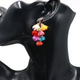 Multilayer tassel earrings