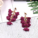 Multilayer tassel earrings