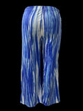 Momentlover Striped Elasticity Wide Leg Plus Size Trousers Pants
