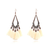 Bohemian fashion long tassel earrings