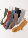 momentlover Casual Simple 10 Colors Socks