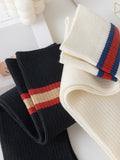 momentlover Fashion College Style Striped Stockings Accessories