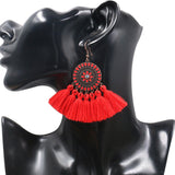 Fashion exaggerated tassel earrings